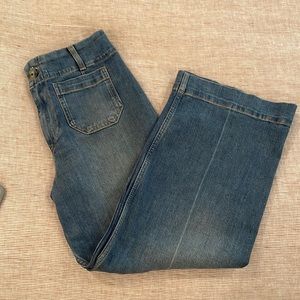 Pilcro The Skipper Cropped Wide-Leg Jeans Size 26P